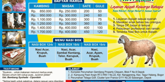 Biaya Aqiqah Anak Perempuan Sederhana
