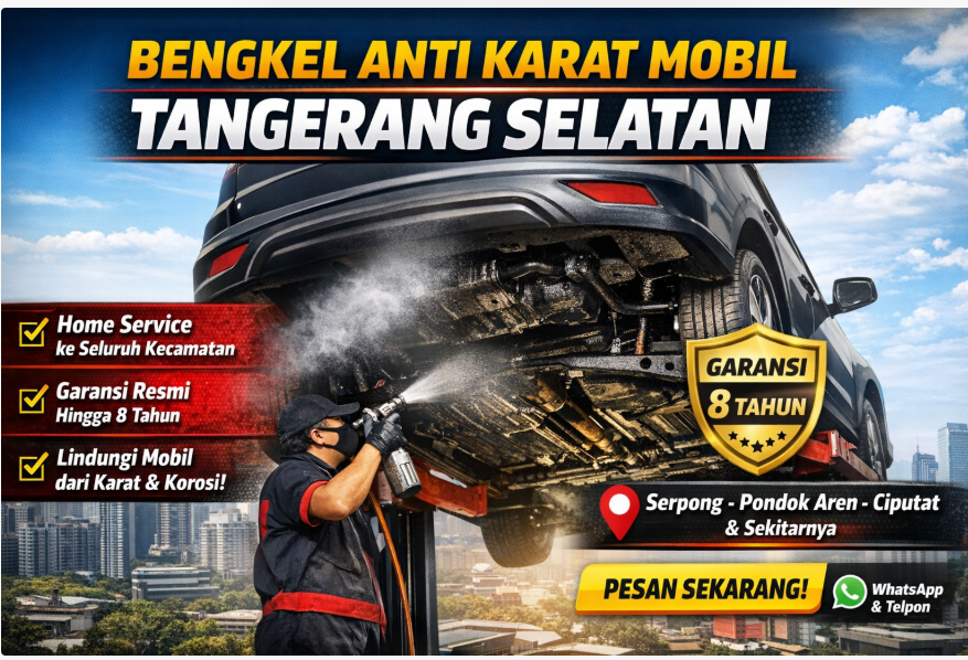 Bengkel Anti Karat Mobil Tangerang Selatan | Home Service & Garansi Panjang
