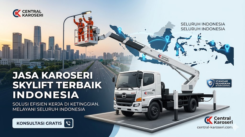 Karoseri Mobil Skylift Terpercaya | Unit Aman & Bergaransi