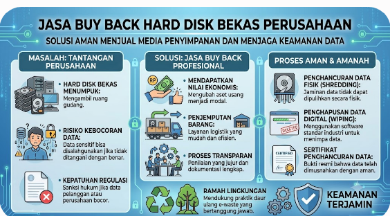 Jasa Buy Back Hard Disk Bekas Perusahaan: Solusi Aman Menjual Media Penyimpanan dan Menjaga Keamanan Data