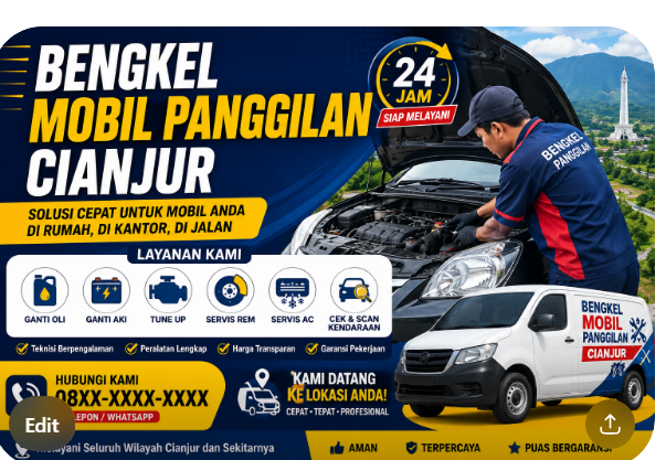 Bengkel Mobil Panggilan Cianjur: Solusi Cepat Saat Mobil Mogok, Servis, dan Perawatan di Lokasi
